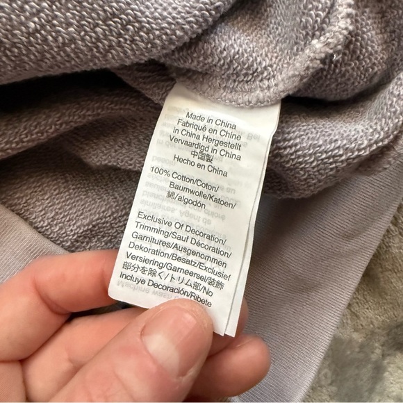 Madewell x Karen Walker® Garment-Dyed Sweatshirt in Violet Tint, Size XS - Picture 5 of 6